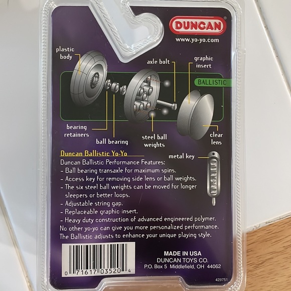 Duncan Vintage Hard Core Ballistic Yo-Yo with Steel Balls - Picture 2 of 4